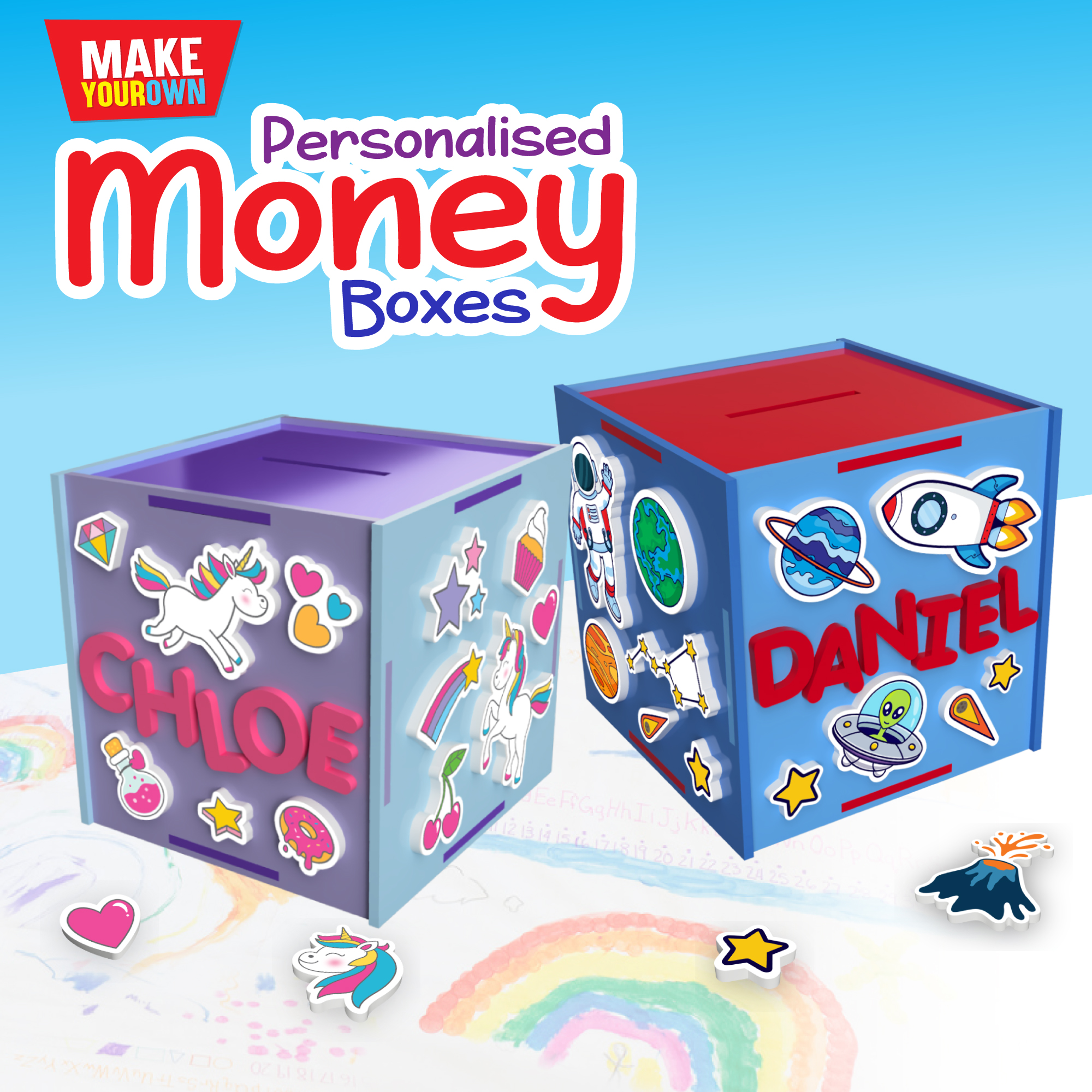 Make your own personalised money boxes from global journey