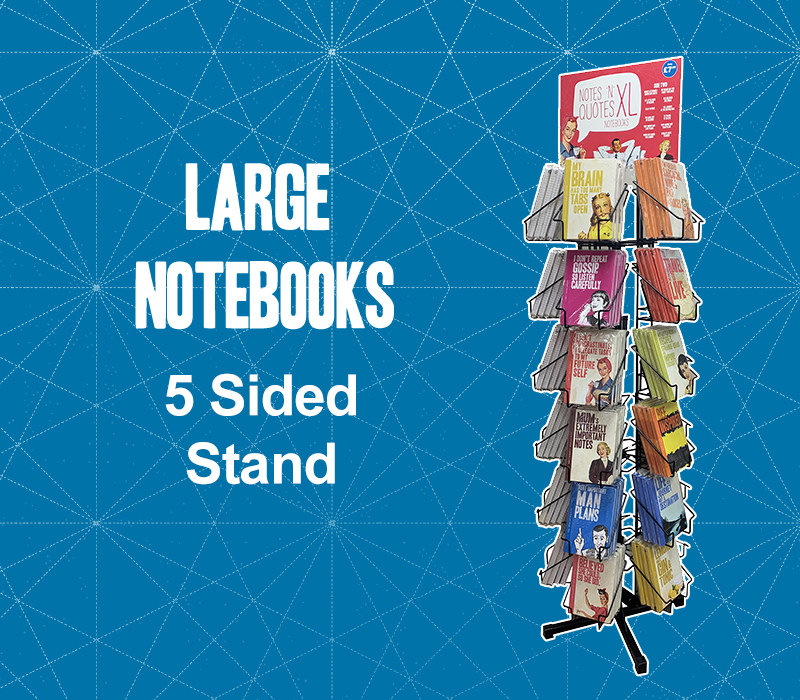 large notebooks 5 sided stand