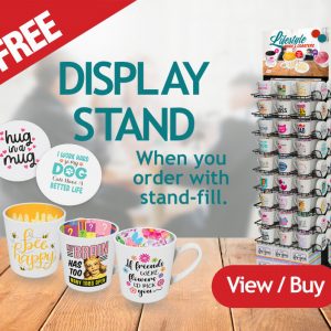 mugs and coasters free display stand