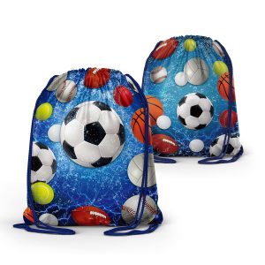 Lightning Football Drawstring Bag x 3