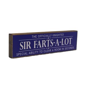 Sir Fartsalot Mini Rustic Wood Sign x 5