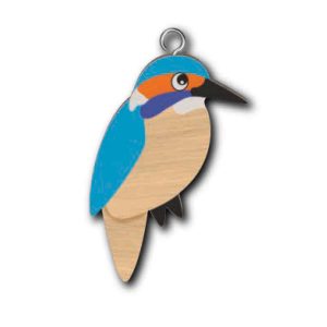 Kingfisher Wooden Keyring x 3