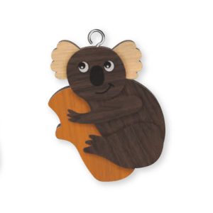Koala Wooden Keyring x 3