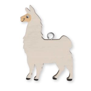 Llama Wooden Keyring x 3