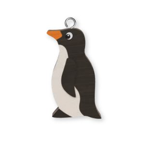 Penguin Wooden Keyring x 3