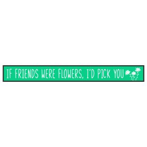If Friends Were Flowers Id Pick You Skinny Sentiment Wood Sign x 6