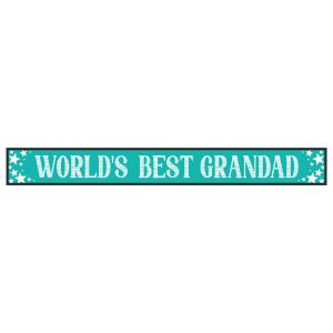World's Best Grandad Skinny Sentiment Wood Sign x 6