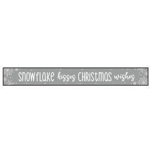 Snowflake Kissing Skinny Christmas Wood Sign x 6