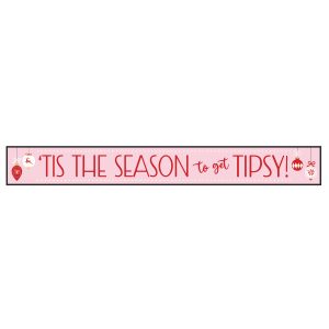 Tis The Season Tipsy Skinny Christmas Wood Sign x 6