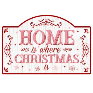 Home Is Where Christmas Is Arched Christmas Wood Sign x 6