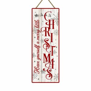 Have Yourself Tall Christmas Wood Sign x 6