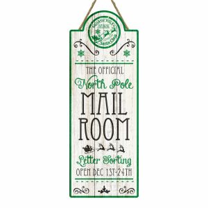 Mail Room Tall Christmas Wood Sign x 6