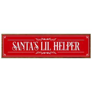 Santas Lil Helper Rustic Christmas Wood Sign x 5