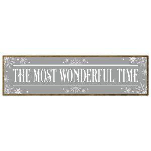 The Most Wonderful Time Rustic Christmas Wood Sign x 5