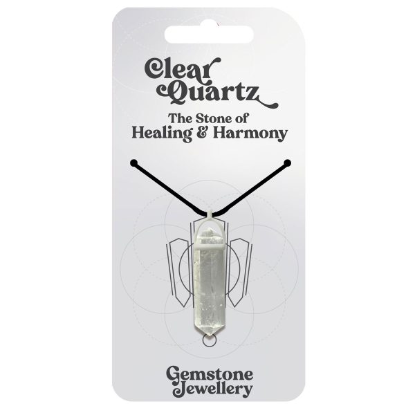 Clear Quartz Pendant - Gemstone Jewellery x 4