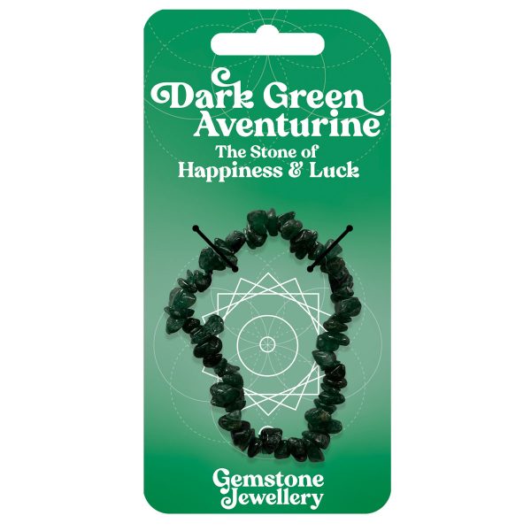 Dark Green Aventurine Bracelet - Gemstone Jewellery x 4