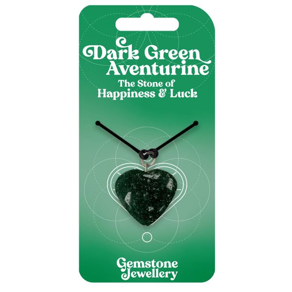 Dark Green Aventurine Heart - Gemstone Jewellery x 4
