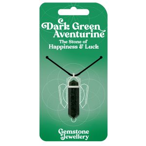 Dark Green Aventurine Pendant - Gemstone Jewellery x 4