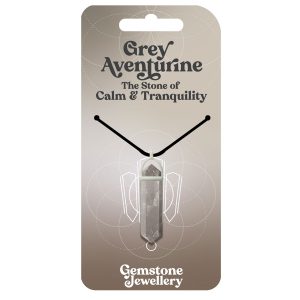 Grey Aventurine Pendant - Gemstone Jewellery x 4