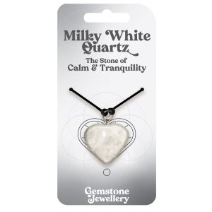 Milky White Quartz Heart - Gemstone Jewellery x 4