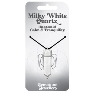 Milky White Pendant - Gemstone Jewellery x 4