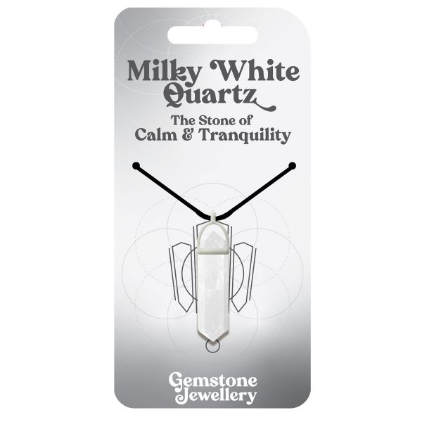 Milky White Pendant - Gemstone Jewellery x 4