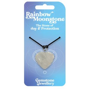 Rainbow Moonstone Heart - Gemstone Jewellery x 4