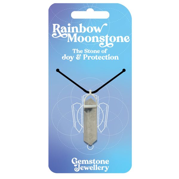 Rainbow Moonstone Pendant - Gemstone Jewellery x 4