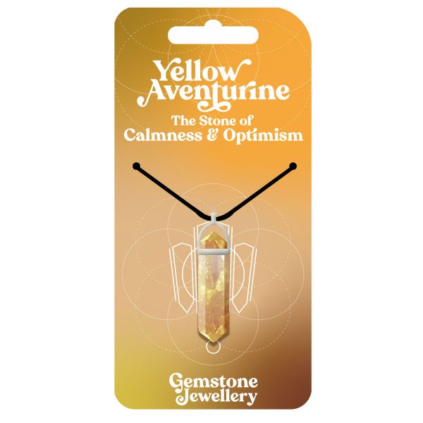 Yellow Aventurine Pendant - Gemstone Jewellery x 4