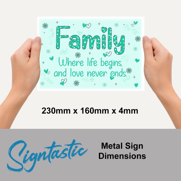 Family - Signtastic Metal Signs x 5 - Image 2