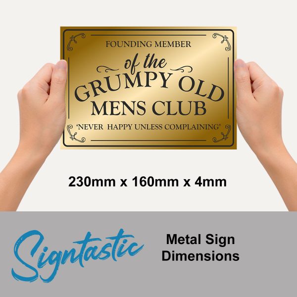 Founding member grumpy - Signtastic Metal Signs x 5 - Image 2