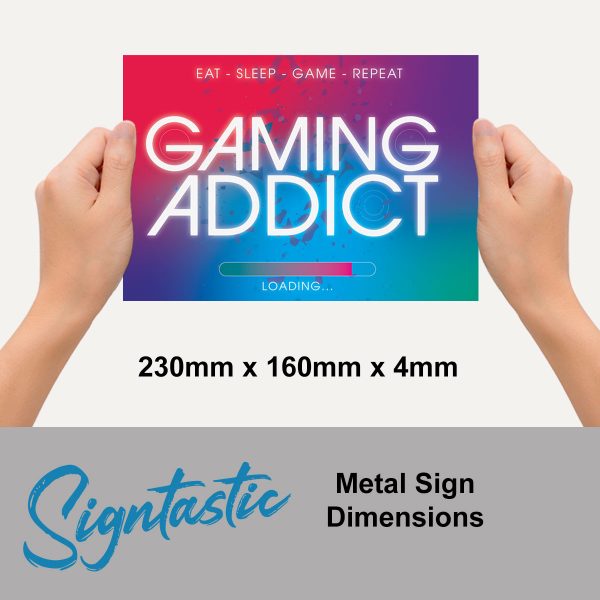 Gaming Addict - Signtastic Metal Signs x 5 - Image 2