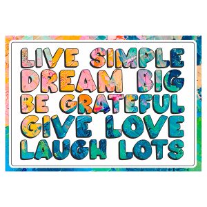 Live Simple - Signtastic Metal Signs x 5