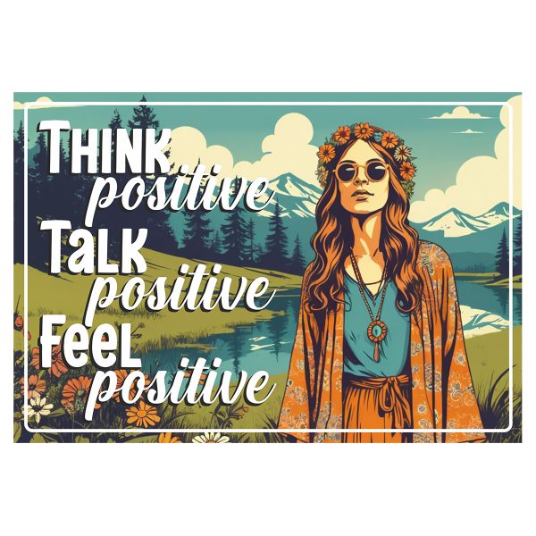 Think Positive - Signtastic Metal Signs x 5