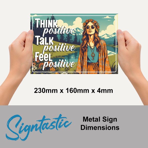 Think Positive - Signtastic Metal Signs x 5 - Image 2
