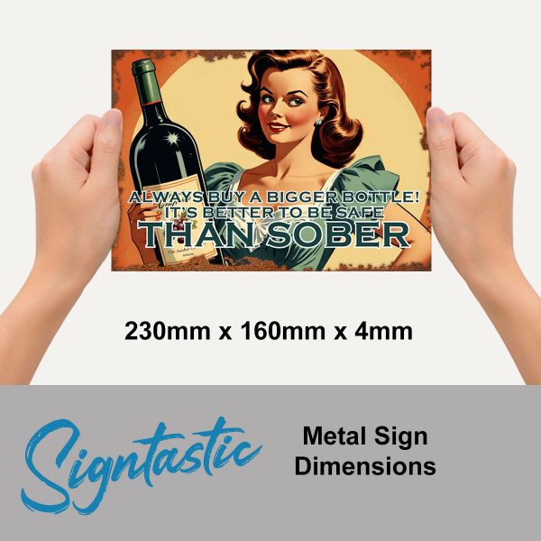 Always Buy A Bigger - Signtastic Metal Signs x 5 - Image 2