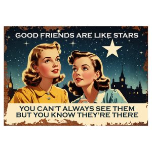 Good Friends Stars - Signtastic Metal Signs x 5