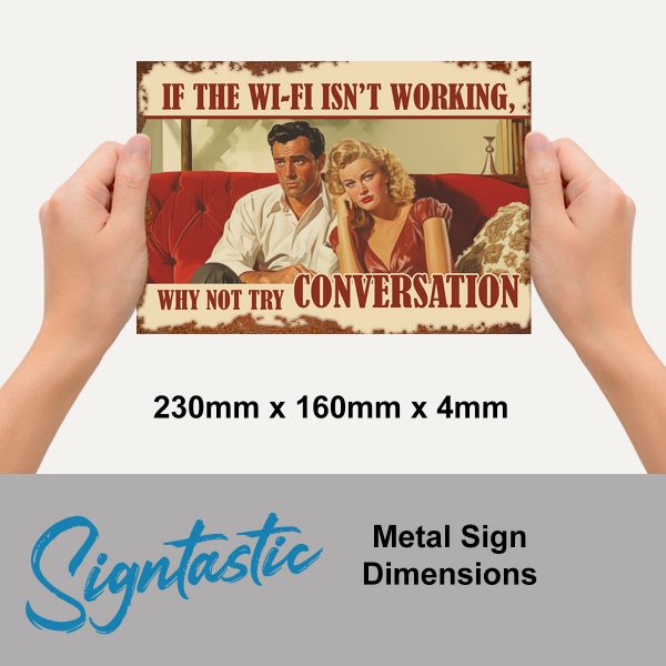 If The WiFi - Signtastic Metal Signs x 5 - Image 2