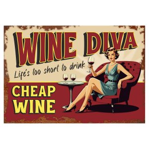 Wine Diva - Signtastic Metal Signs x 5