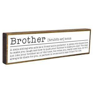 Brother Mini Rustic Wood Sign x 5
