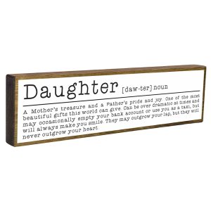 Daughter Mini Rustic Wood Sign x 5