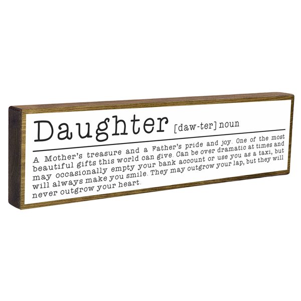 Daughter Mini Rustic Wood Sign x 5