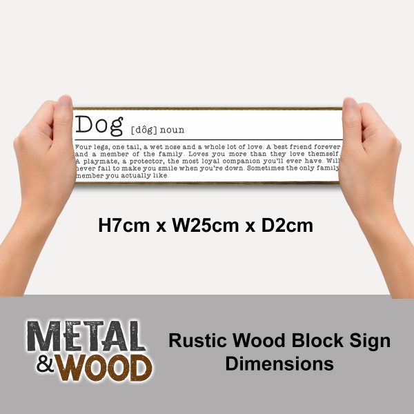 Dog Mini Rustic Wood Sign x 5 - Image 2
