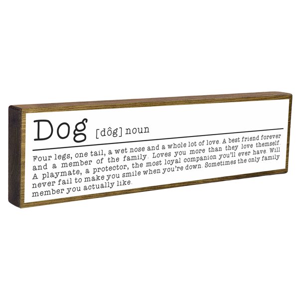 Dog Mini Rustic Wood Sign x 5