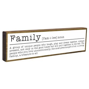 Family Mini Rustic Wood Sign x 5