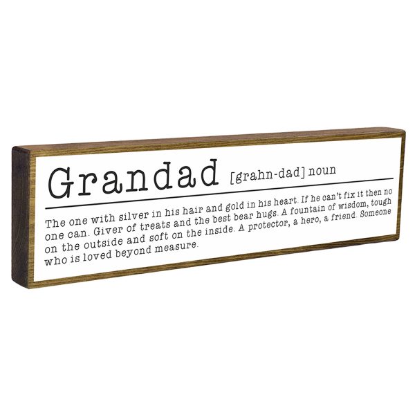 Grandad Mini Rustic Wood Sign x 5
