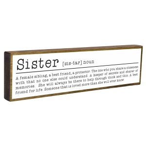 Sister Mini Rustic Wood Sign x 5