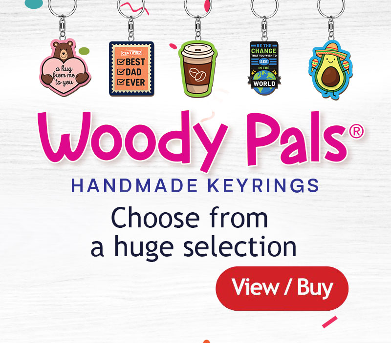 handmade wooden keyrings display stand link