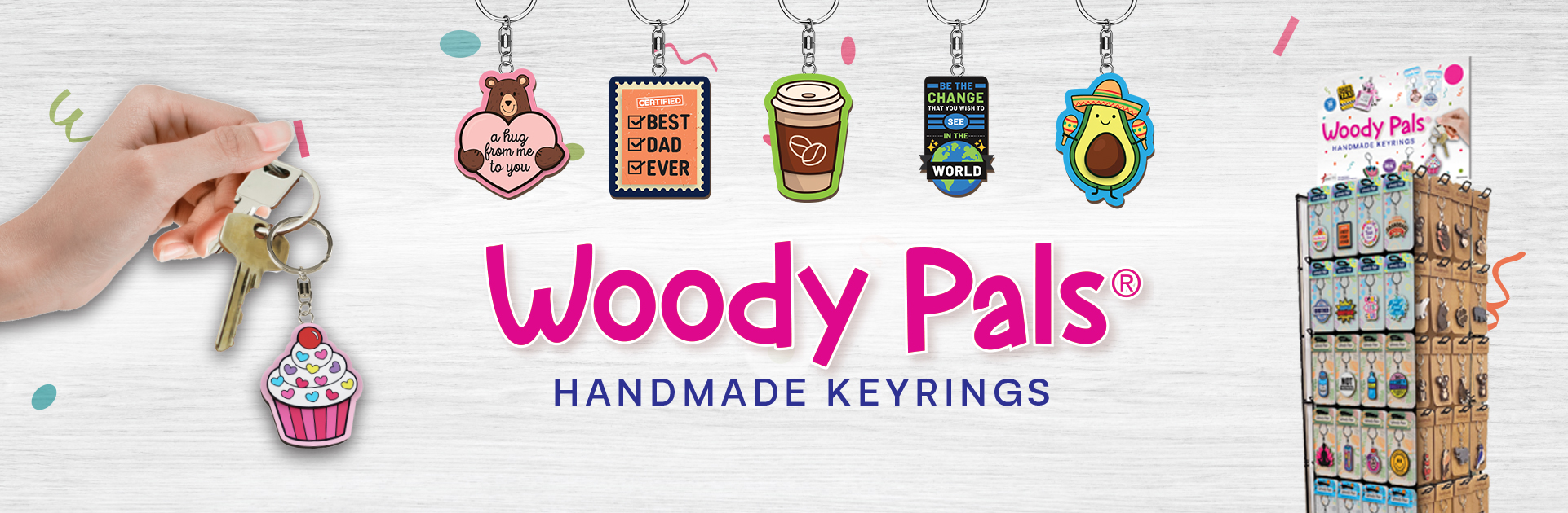 handmade wooden keyrings link