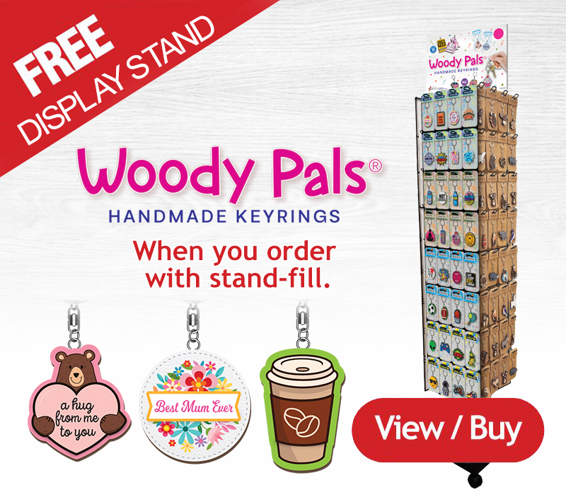 handmade wooden keyrings display stand link